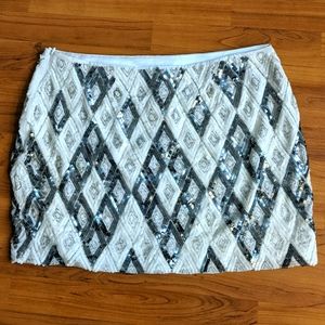 Boston Proper Sequin Mini Skirt
